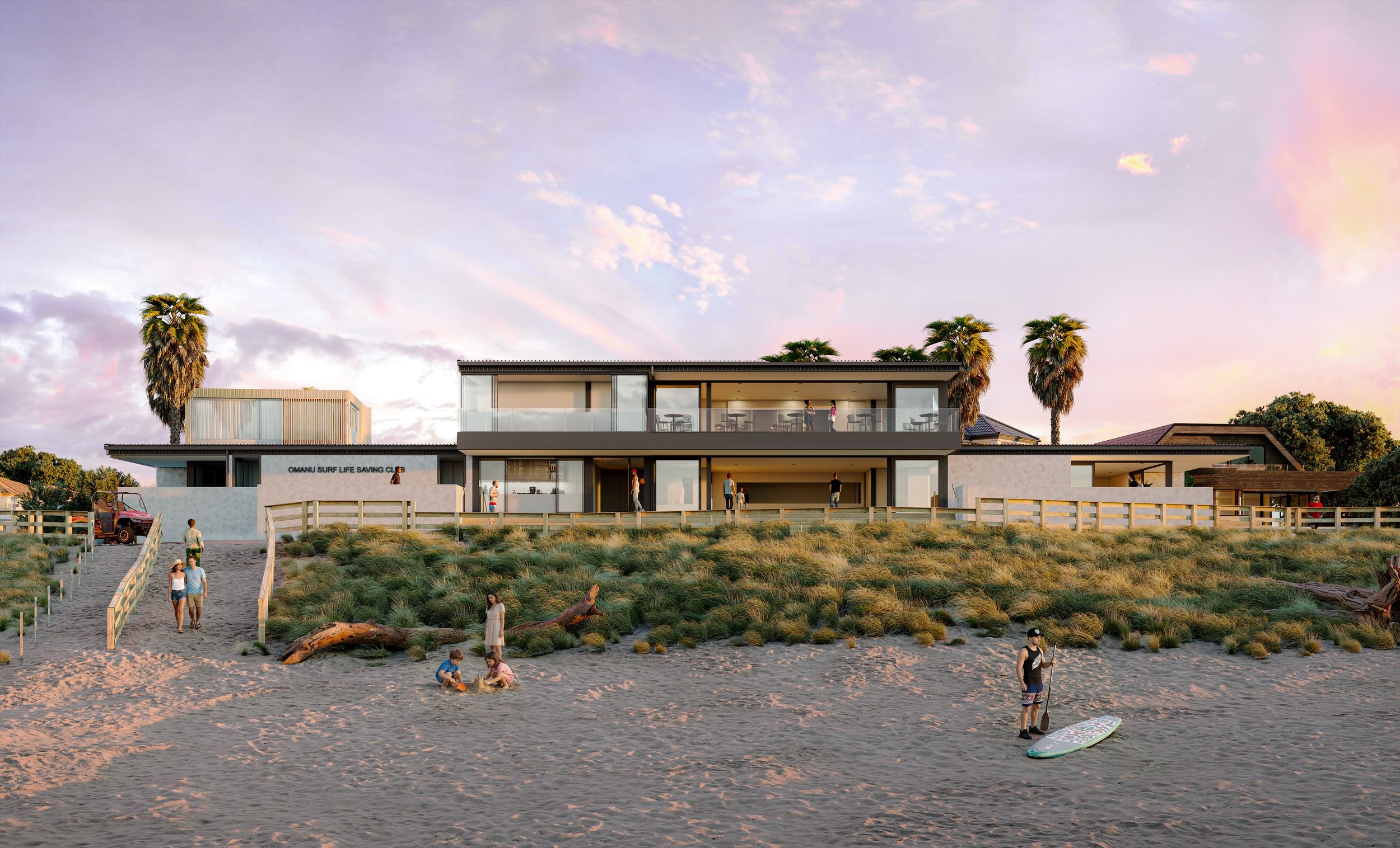 Omanu SLSC — surf club design, Mount Maunganui, Tauranga