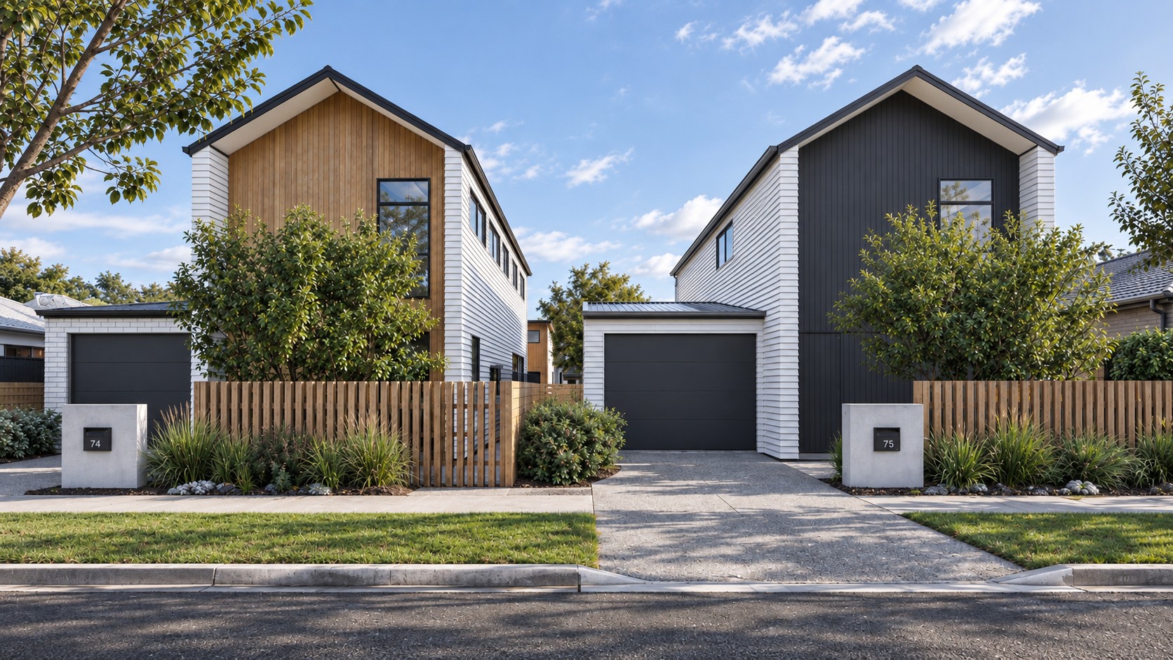 Greenhill Park, Chartwell. Hamilton — duplex house design